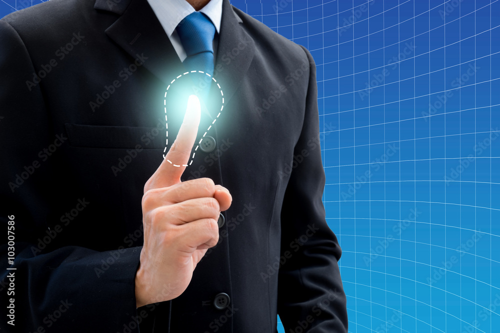 Businessman getting good idea Businessman getting good idea