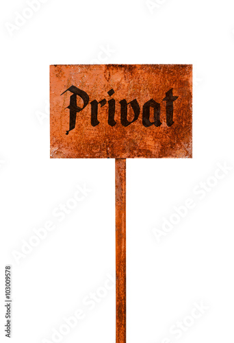 Schild Privat
