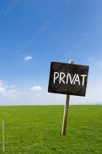 Schild Privat