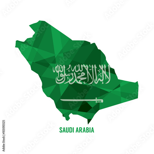 Map of Saudi Arabia Vector Illustration.
