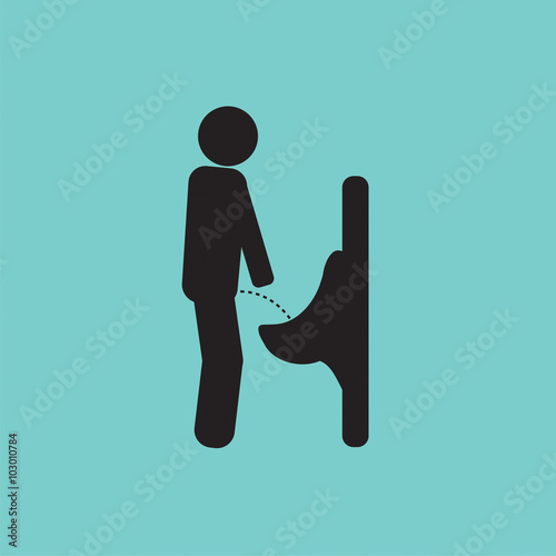 Men Toilet Sign Vector Illustration.