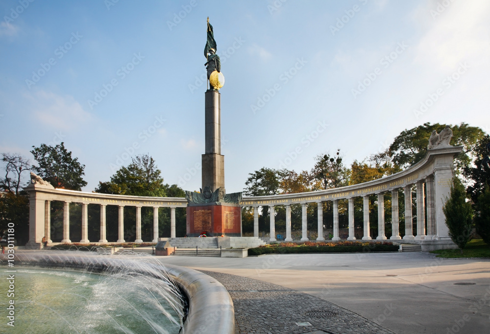 Soviet War Memorial on Schwarzenbergplatz square in Vienna. Austria