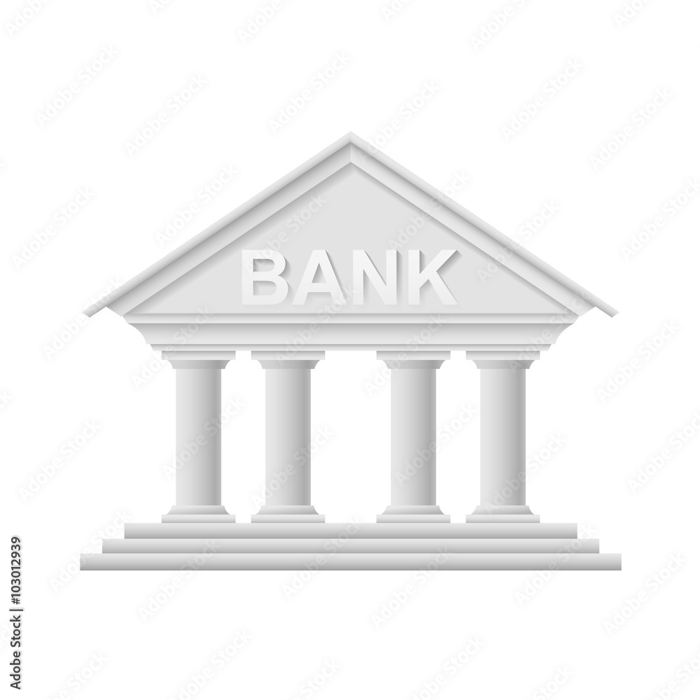 Obraz premium white bank, vector