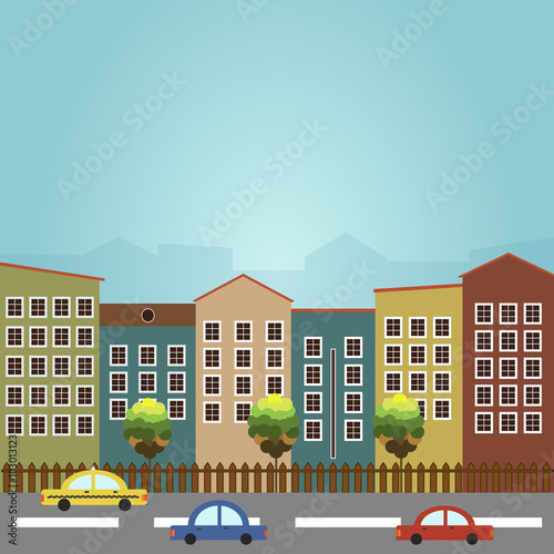 Modern Colorful City, Real Estate