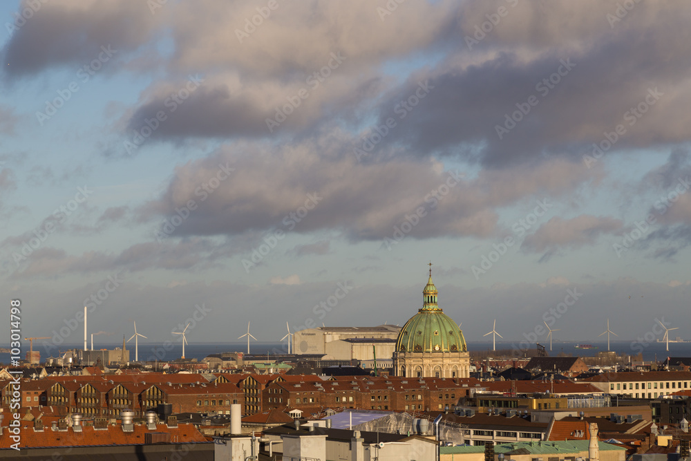 Copenhagen Skyline View from the Round Tower