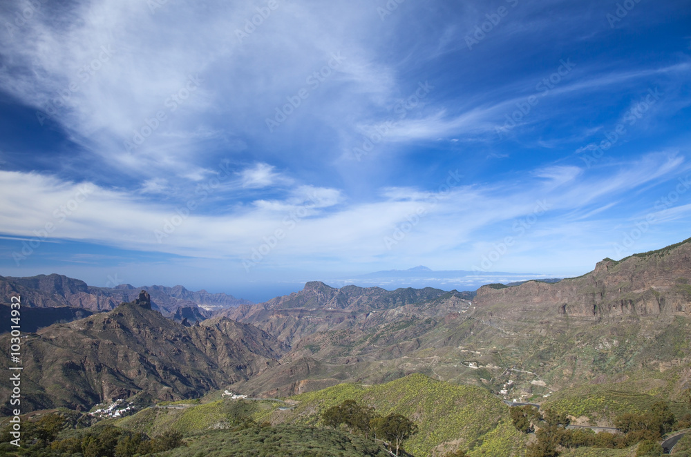 Gran Canaria, Caldera de Tejeda in February Gran Canaria, Caldera de Tejeda in February