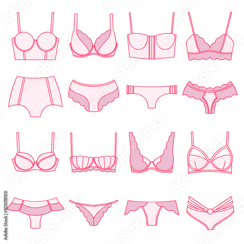 Set of lingerie elements