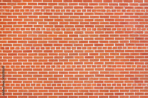 Bright red brick wall background texture