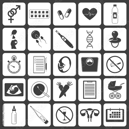 Simple pregnancy icons