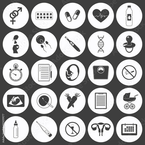 Simple pregnancy icons