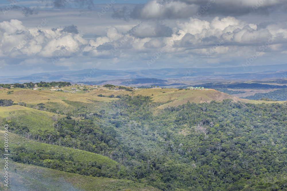 Beautiful landscape characteristic for the Gran Sabana - Venezue