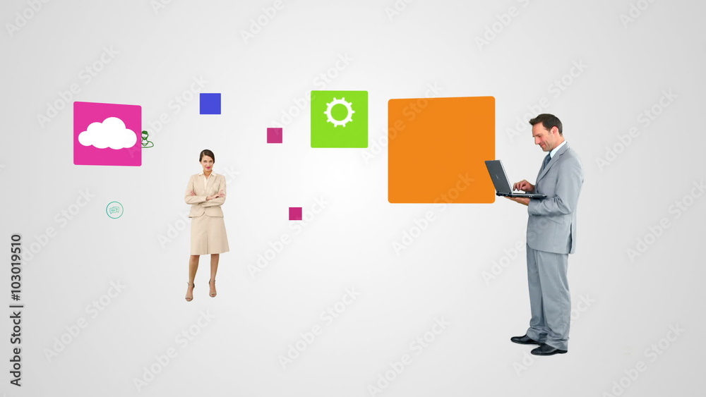 Business people using technology Business people using technology
