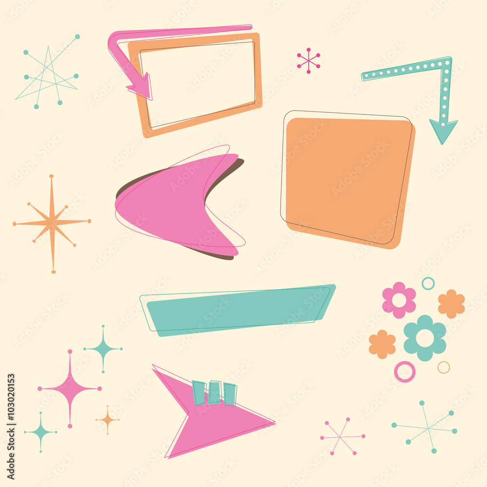 Retro 50s Design Elements