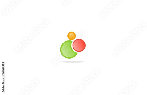 three dots bussiness connection logo
