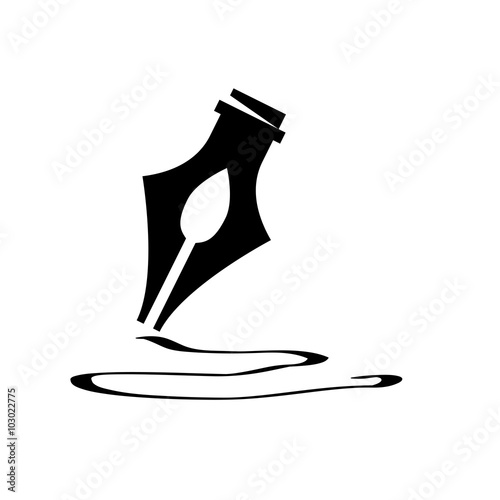 Vector sign signature scrawled with fountain pen