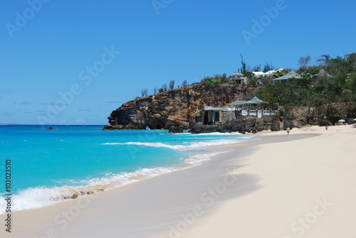Sea beach, Saint Marten island, Caribbean islands.