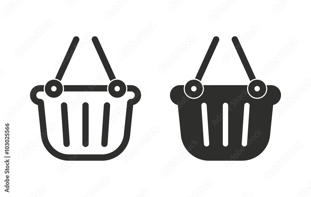 Shopping basket - vector icon. Shopping basket - vector icon.