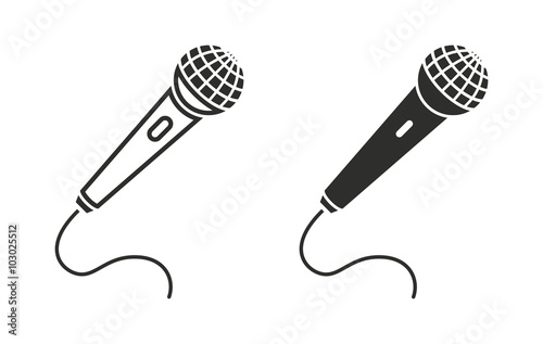 Microphone - vector icon.