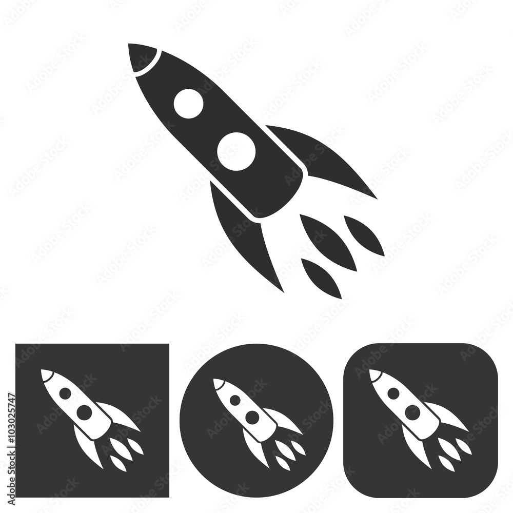 Fototapeta premium Rocket - vector icon.