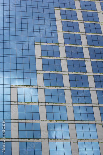 Office glass windows with reflection in Sao Paulo