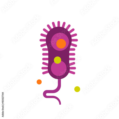 Bacteria with flagella icon