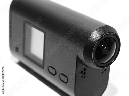 Camera Action Cam on a white background. photo