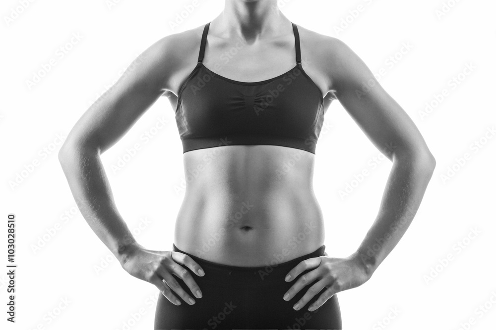 Perfectly shaped female upper body Stock Photo