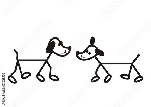 dogs, vector icon