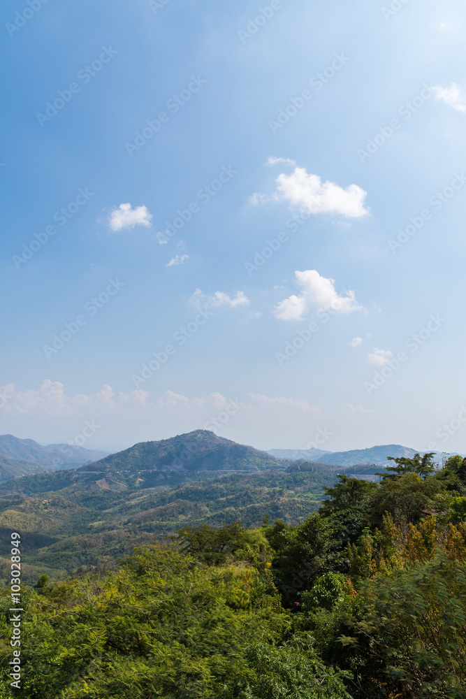Beautiful landscape on mountain with nice sky Beautiful landscape on mountain with nice sky
