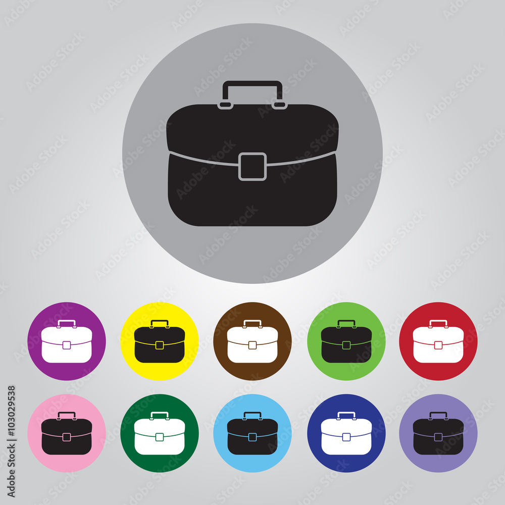 Briefcase icon, vector illustration. Flat design style Briefcase icon, vector illustration. Flat design style