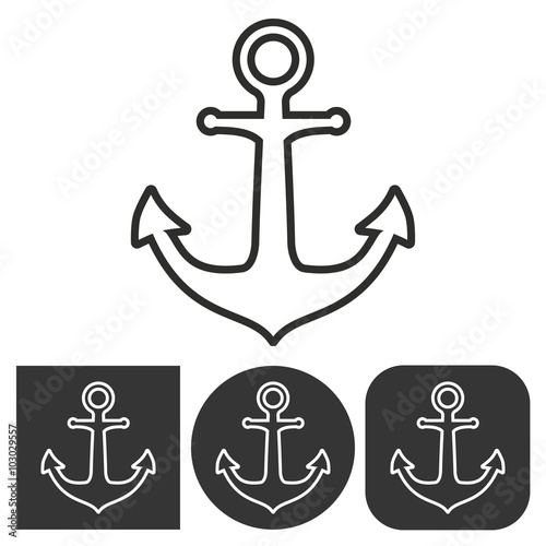 Anchor  - vector icon.