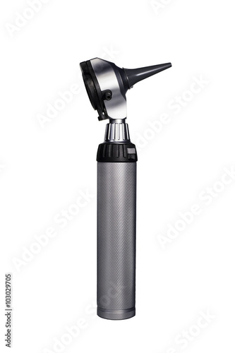 otoscope on white background with clipping path photo