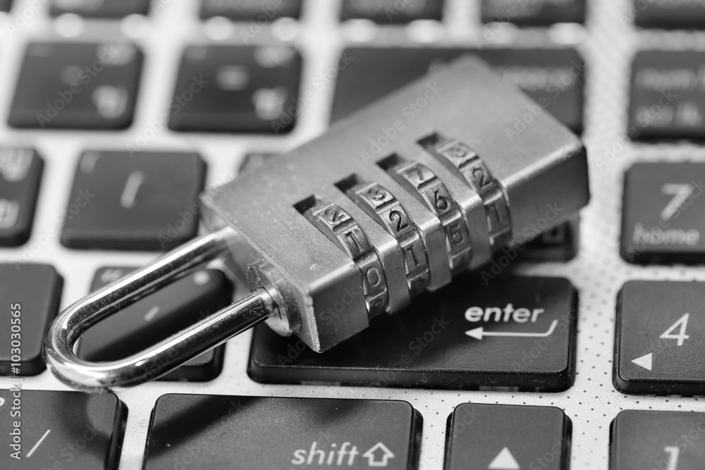 a lock on computer keyboard