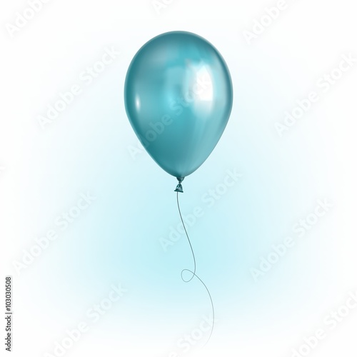 blue balloon, greeting and holiday concept