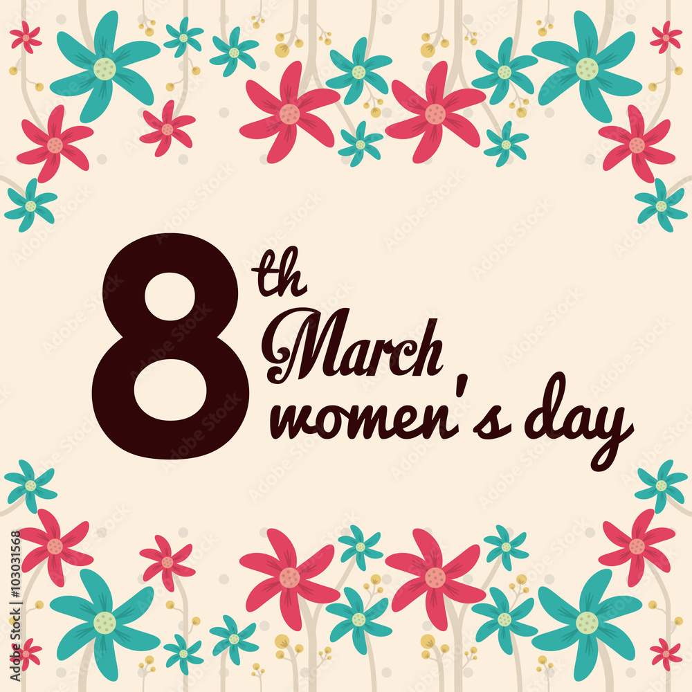 Fototapeta premium Happy Womens day design 
