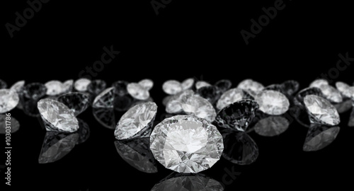 black background with many sparkling diamonds. unique, precious, luxury, wealth