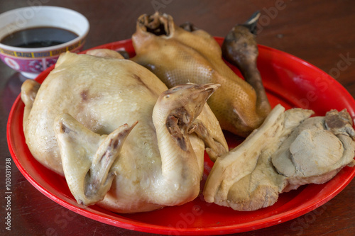 chicken and duck for chinese new year food