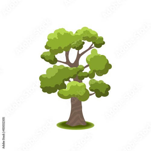 Vector stylized trees