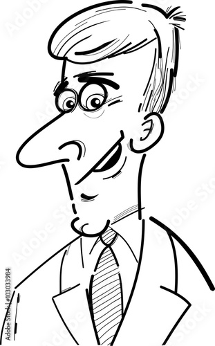 businessman caricature sketch