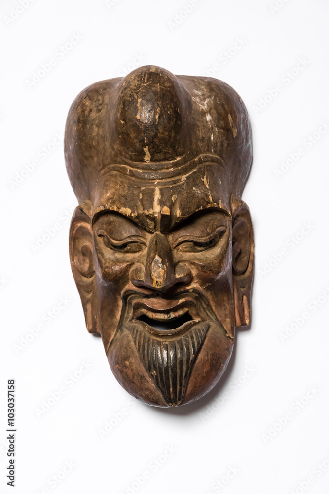 Maske aus Holz, Ozeanien, frontal Maske aus Holz, Ozeanien, frontal