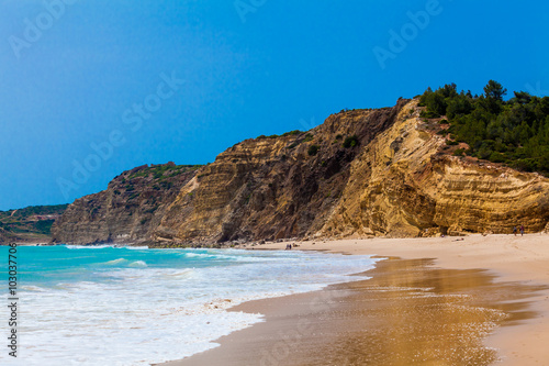 paradise beach. beautiful sandy beach. coast beach