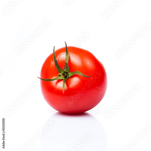 one fresh  tomato isolated on white