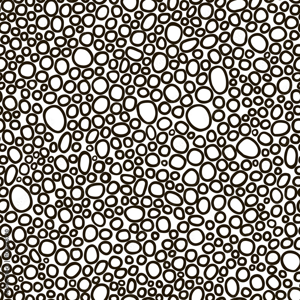 Cute seamless pattern with hand-drawn circles. Vector illustration can be copied without any seams. Monochrome abstract background for wallpaper, fills. Sea stones, pebbles. Cute seamless pattern with hand-drawn circles. Vector illustration can be copied without any seams. Monochrome abstract background for wallpaper, fills. Sea stones, pebbles.