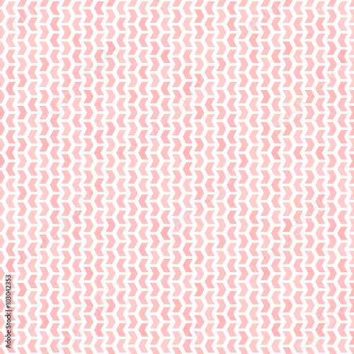 Geometric pattern with pink arrows. Seamless abstract background
