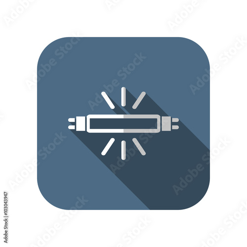 fluorescent lamp vector icon