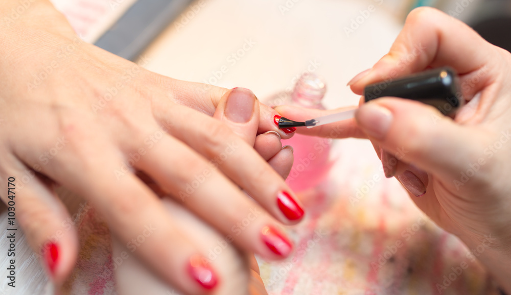 Manicure in a beauty salon Manicure in a beauty salon