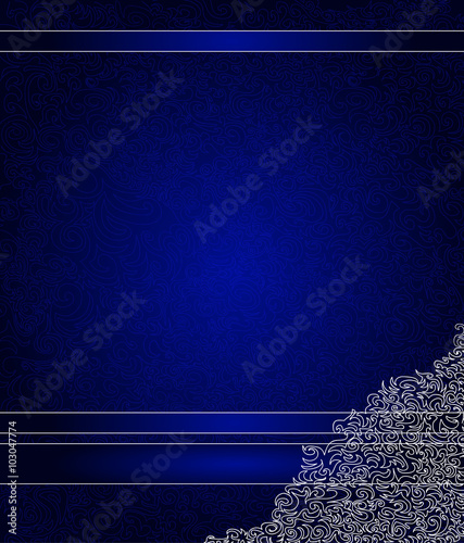 Blue background with decorative elements