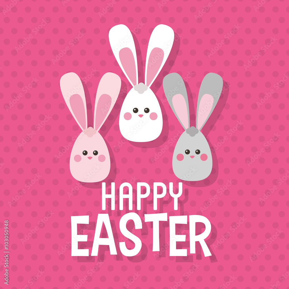 Happy easter design Happy easter design