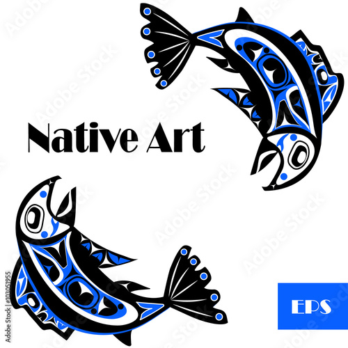 native salmon Vector