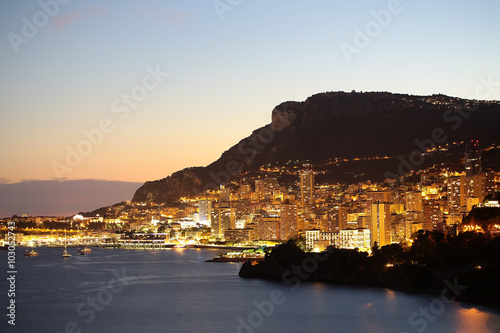 Monte Carlo Monaco at night
